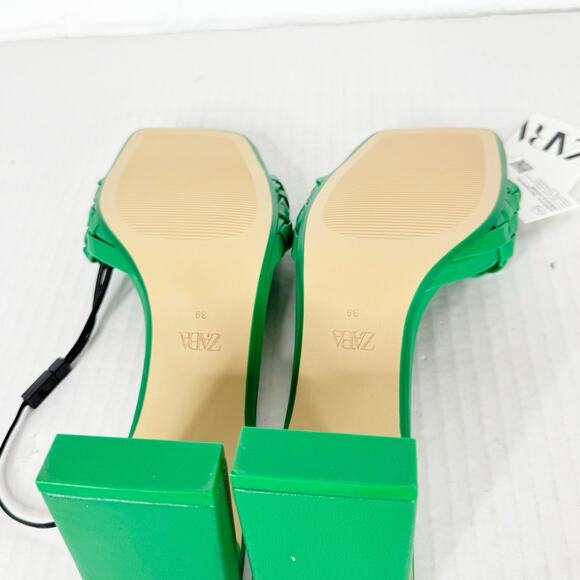 Zara Emerald Braided Heels - Picture 5 of 8